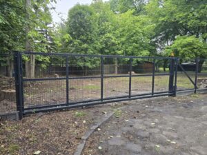 a fence in a park